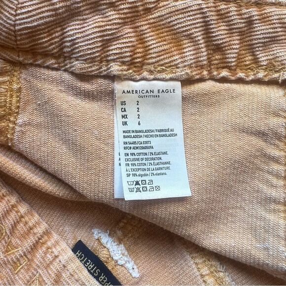 American Eagle Tan Corduroy Super Stretch High Waisted Shorts - Picture 7 of 7